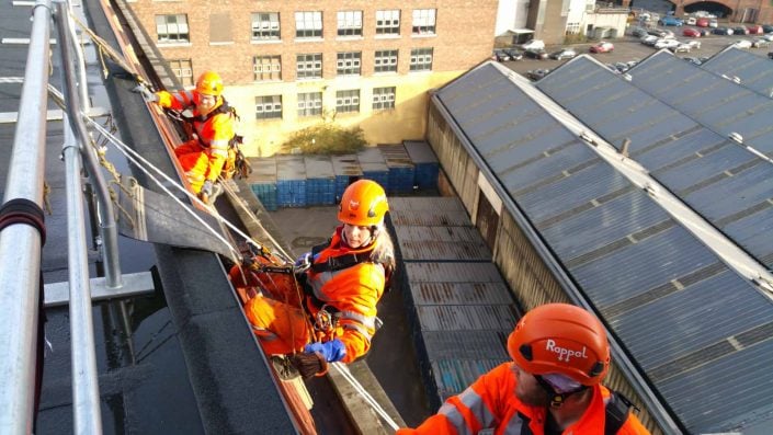 Rappel IRATA Industrial Rope Access and Abseiling Services - Cladding and Gutter Cleaning Manchester