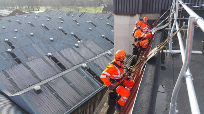 Rappel IRATA Industrial Rope Access and Abseiling Services - Cladding and Gutter Cleaning Manchester