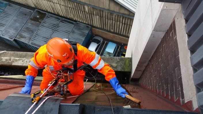 Rappel IRATA Industrial Rope Access and Abseiling Services - Cladding and Gutter Cleaning Manchester