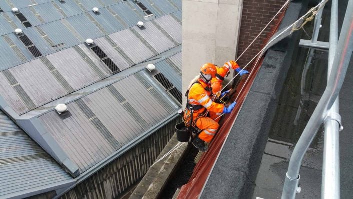 Rappel IRATA Industrial Rope Access and Abseiling Services - Cladding and Gutter Cleaning Manchester