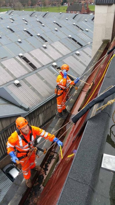 Rappel IRATA Industrial Rope Access and Abseiling Services - Cladding and Gutter Cleaning Manchester