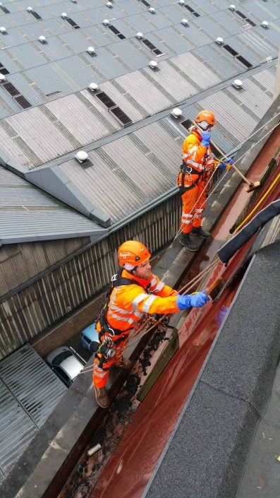 Rappel IRATA Industrial Rope Access and Abseiling Services - Cladding and Gutter Cleaning Manchester