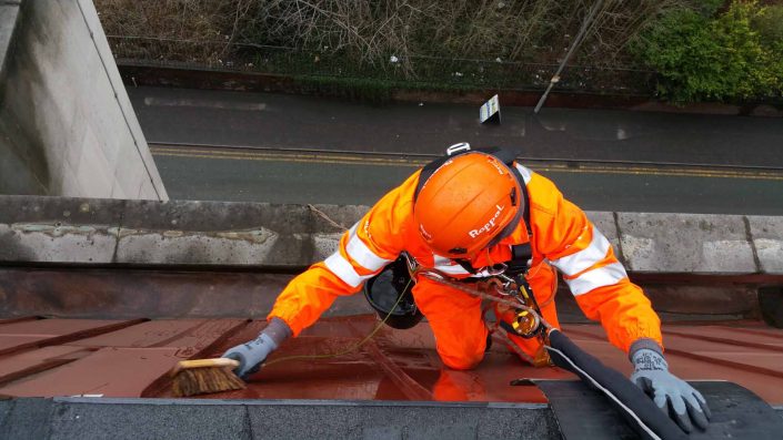 Rappel IRATA Industrial Rope Access and Abseiling Services - Cladding and Gutter Cleaning Manchester