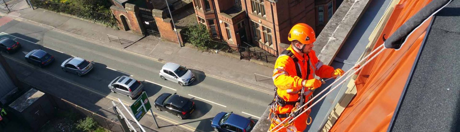 Rappel IRATA Industrial Rope Access and Abseiling Services - Cladding Painting and Coating Manchester