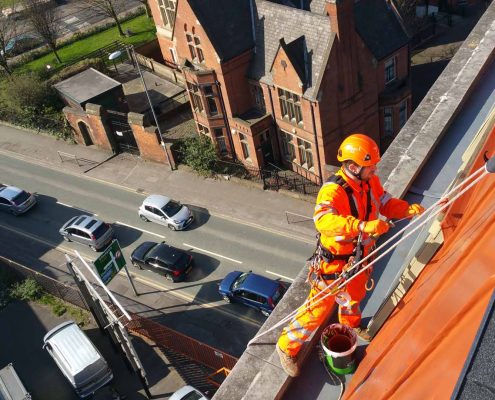 Rappel IRATA Industrial Rope Access and Abseiling Services - Cladding Painting and Coating Manchester