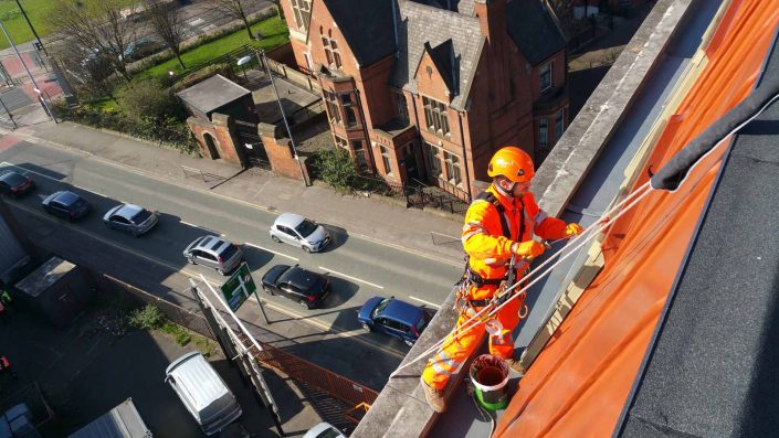 Rappel IRATA Industrial Rope Access and Abseiling Services - Cladding Painting and Coating Manchester