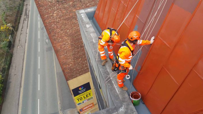 Rappel IRATA Industrial Rope Access and Abseiling Services - Cladding Painting and Coating Manchester