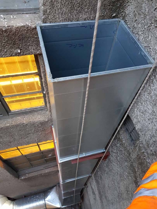 Rappel Rope Access Kitchen Extract Ducting Installation Works - Glasgow