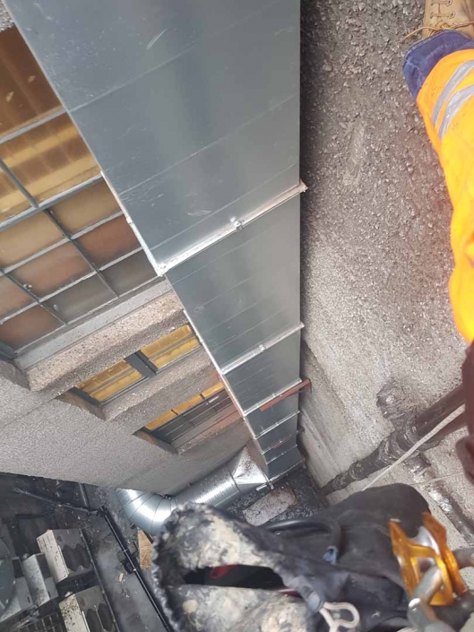 Rappel Rope Access Kitchen Extract Ducting Installation Works - Glasgow