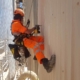 Rope Access Contractors Installing Cladding Fixings using IRATA trained technicians