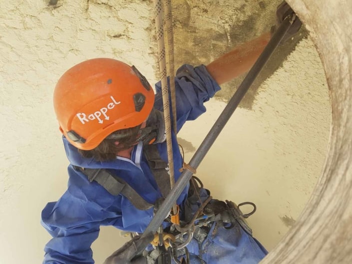 Rappel Rope Access Flour Silo Deep Cleaning Works, Steam / Hot Pressure Wash and Sanitise