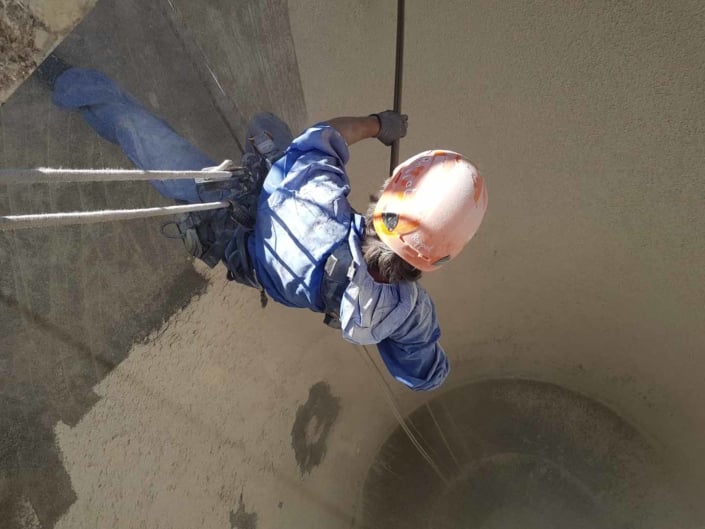 Rappel Rope Access Flour Silo Deep Cleaning Works, Steam / Hot Pressure Wash and Sanitise