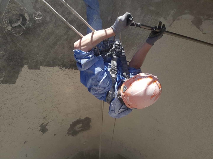 Rappel Rope Access Flour Silo Deep Cleaning Works, Steam / Hot Pressure Wash and Sanitise