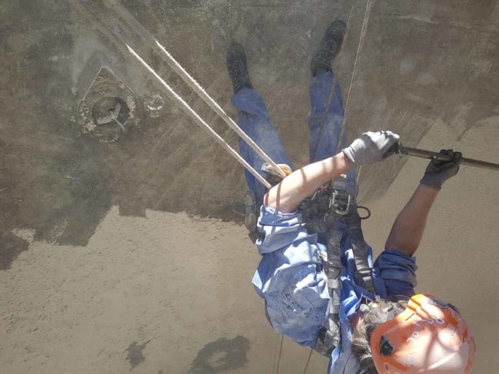 Rappel Rope Access Flour Silo Deep Cleaning Works, Steam / Hot Pressure Wash and Sanitise