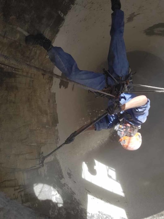 Rappel Rope Access Flour Silo Deep Cleaning Works, Steam / Hot Pressure Wash and Sanitise