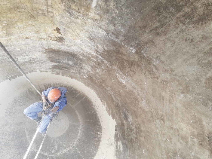 Rappel Rope Access Flour Silo Deep Cleaning Works, Steam / Hot Pressure Wash and Sanitise