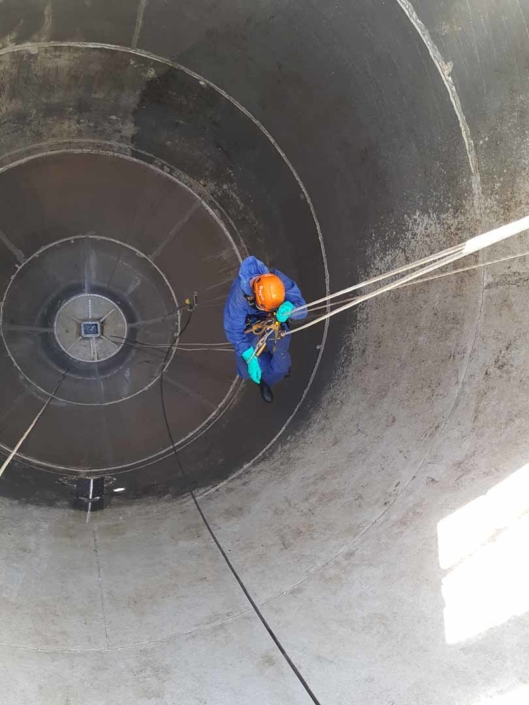 Rappel Rope Access Flour Silo Deep Cleaning Works, Steam / Hot Pressure Wash and Sanitise