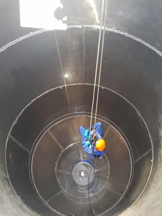 Rappel Rope Access Flour Silo Deep Cleaning Works, Steam / Hot Pressure Wash and Sanitise