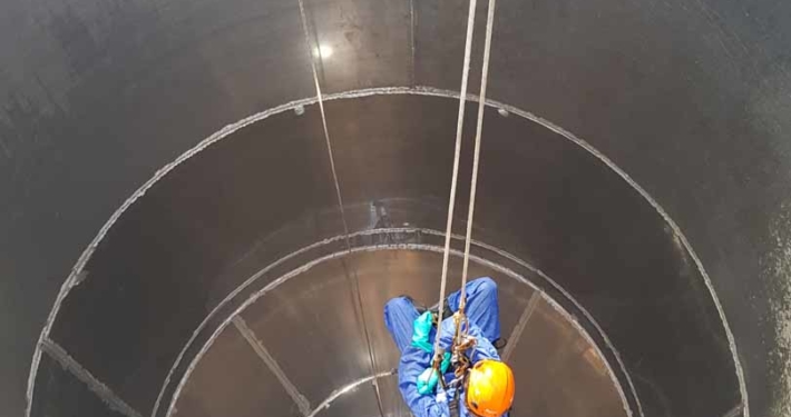 Rappel Rope Access Flour Silo Deep Cleaning Works, Steam / Hot Pressure Wash and Sanitise