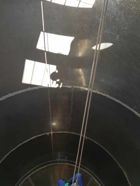 Rappel Rope Access Flour Silo Deep Cleaning Works, Steam / Hot Pressure Wash and Sanitise