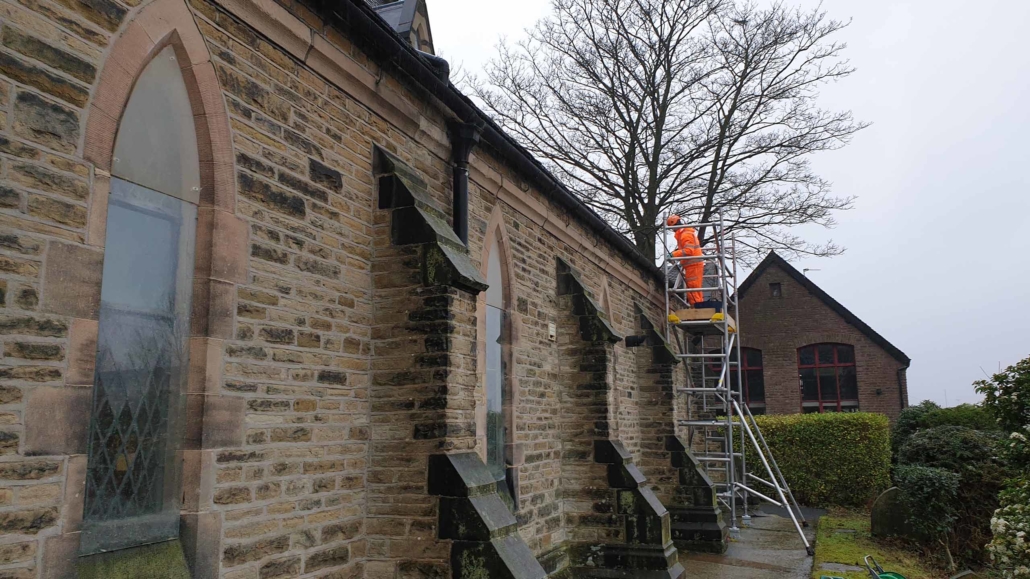 Church Gutter Rainwater Goods Cleaning Maintenance