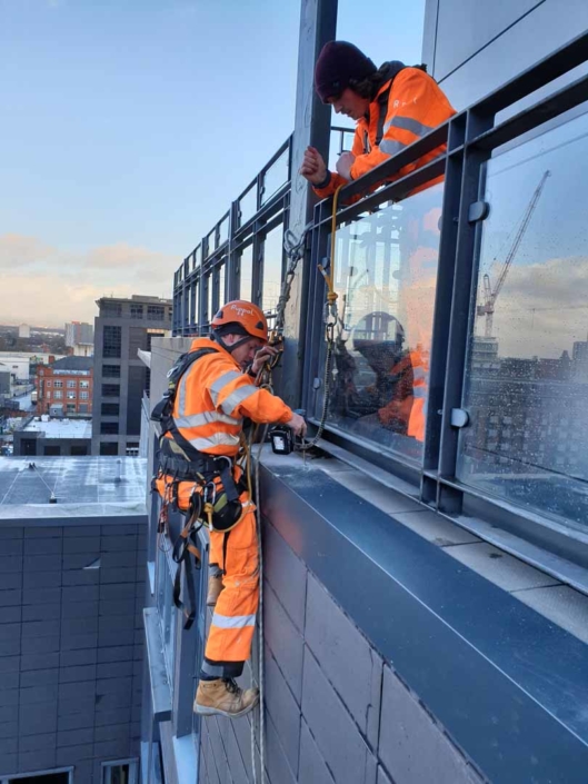 Rope Access Cladding Flashing Installation - Manchester