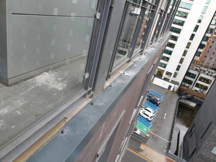 Rope Access Cladding Flashing Installation - Manchester