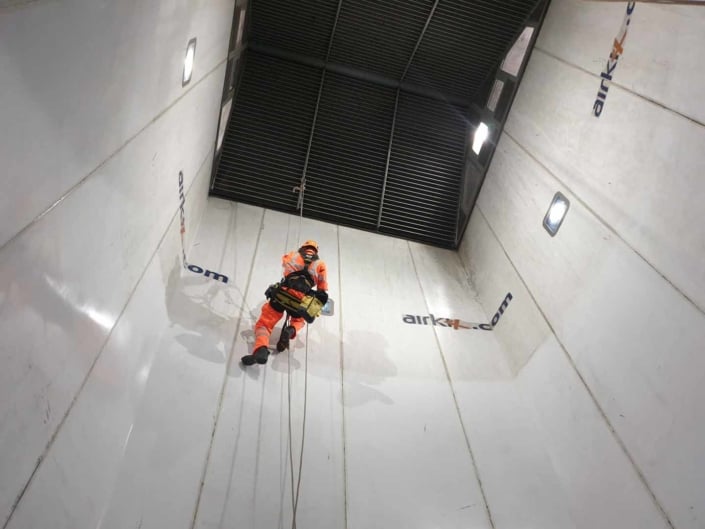 Indoor Wind Tunnel High Level Cleaning - iFLY Manchester