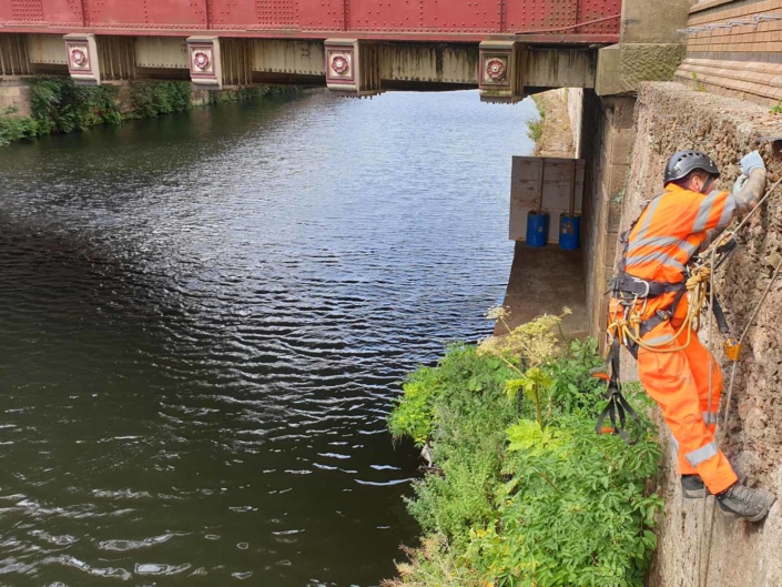 Rope Access Green Wall Installation Works - Manchester