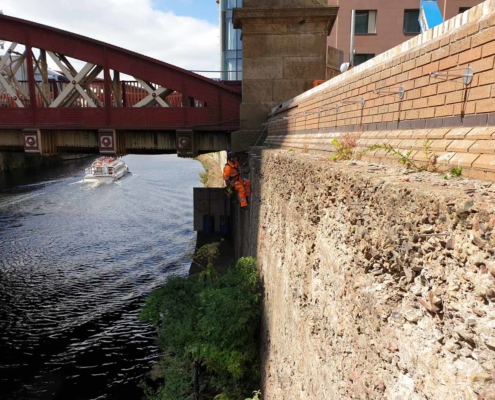 Rope Access Green Wall Installation Works - Manchester