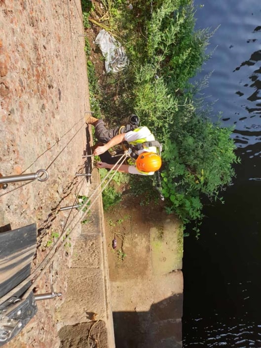 Rope Access Green Wall Installation Works - Manchester